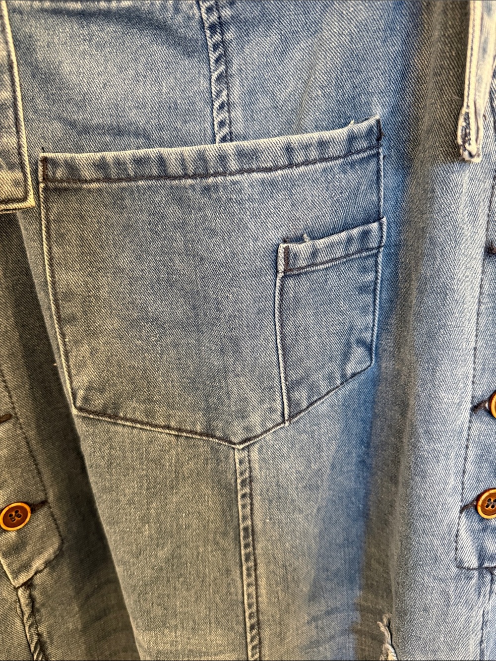 Casual Light Blue Distressed Denim Overalls - Women Jeans - Picture 5 of 9